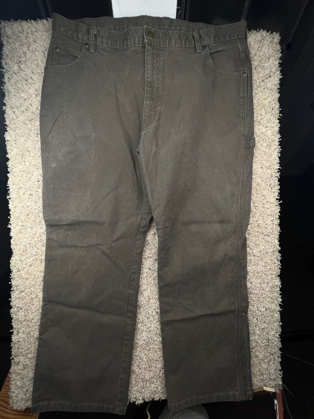Dickies Jeans 40x30 Green Straight Cut Workwear Denim Carpenter Pants Men’s